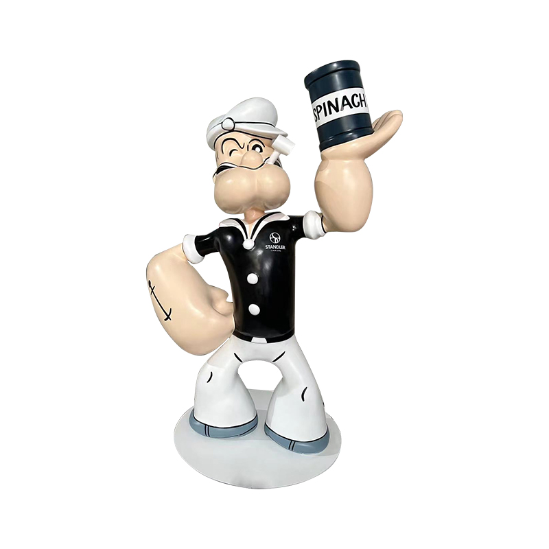 รูปปั้นวินเทจ Popeye Sailor สำหรับการตกแต่งโรงแรมและห้างสรรพสินค้า - รูปปั้นธีมทะเลย้อนยุค