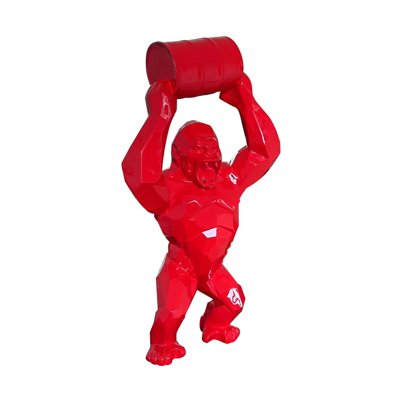 Kong Orangutan ยกประติมากรรมถังสำหรับการแสดงศิลปะกลางแจ้ง